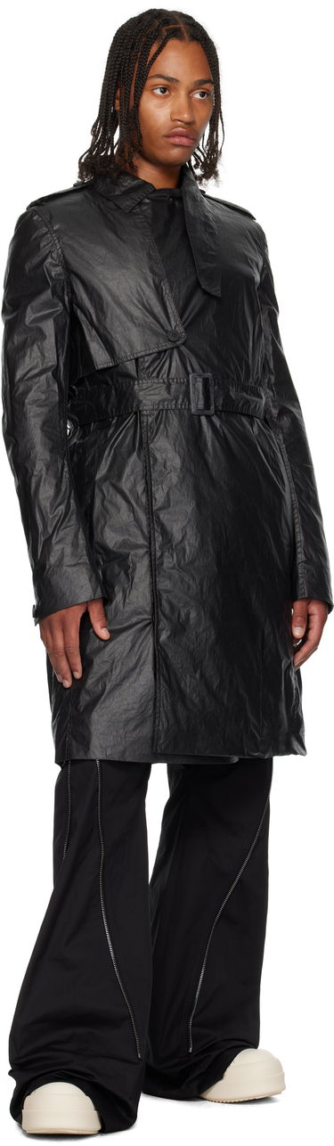 Trenčkot Rick Owens Concordians Mastrotrench Belted Crinkled Trench Coat Čierna | RU02E1972 PCT, 3