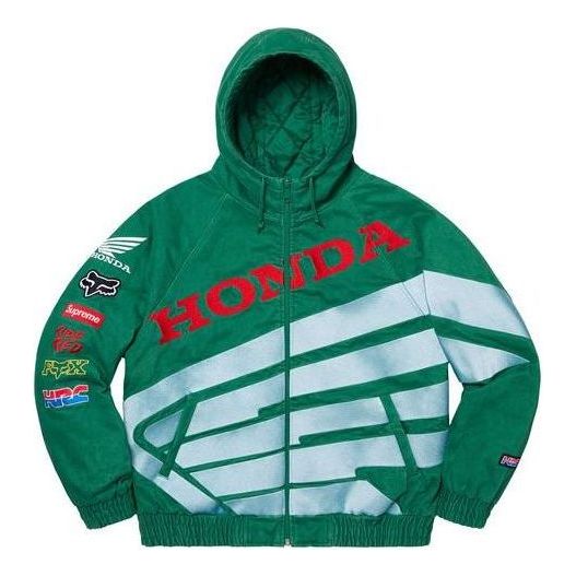 Mikina Supreme Fox Racing Puffy Zip Up Jacket Zelené | SUP-FW19-597