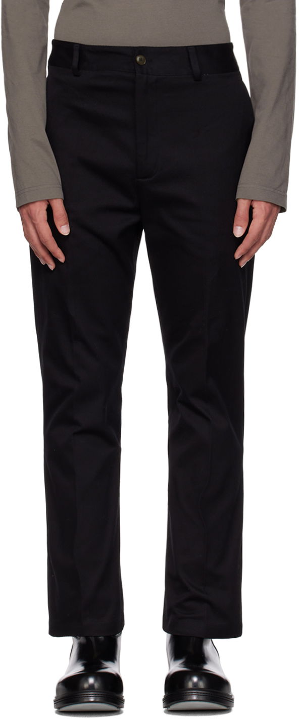 Nohavice Acne Studios Regular Fit Trousers Čierna | BK0509-, 0
