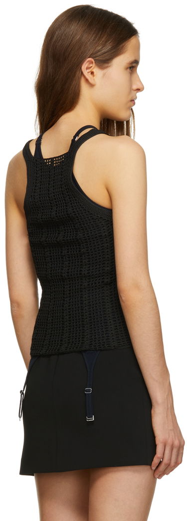 Tielko Dion Lee Dion Lee Open Crochet Tank Top Čierna | C7042R22, 2