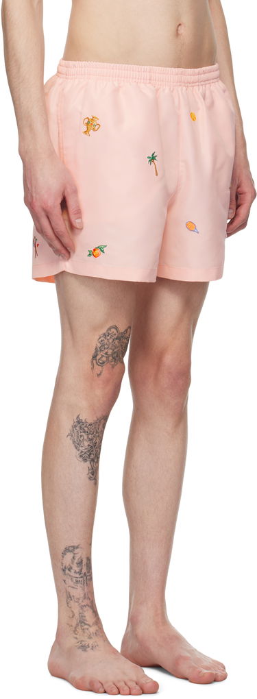 Plavky Casablanca Casablanca Embroidered Motif Swim Shorts Ružová | MPS25-TR-032-01, 1