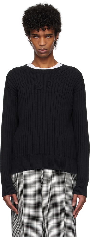 Sveter Marni Marni Cable Logo Crewneck Sweater Čierna | GCMG0430A0 UFC950, 0