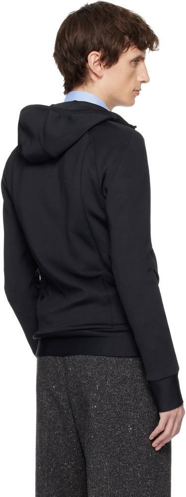 Mikina Valentino Valentino Neoprene Embossed VLogo Hoodie Čierna | 7V0MF29QB6G, 2
