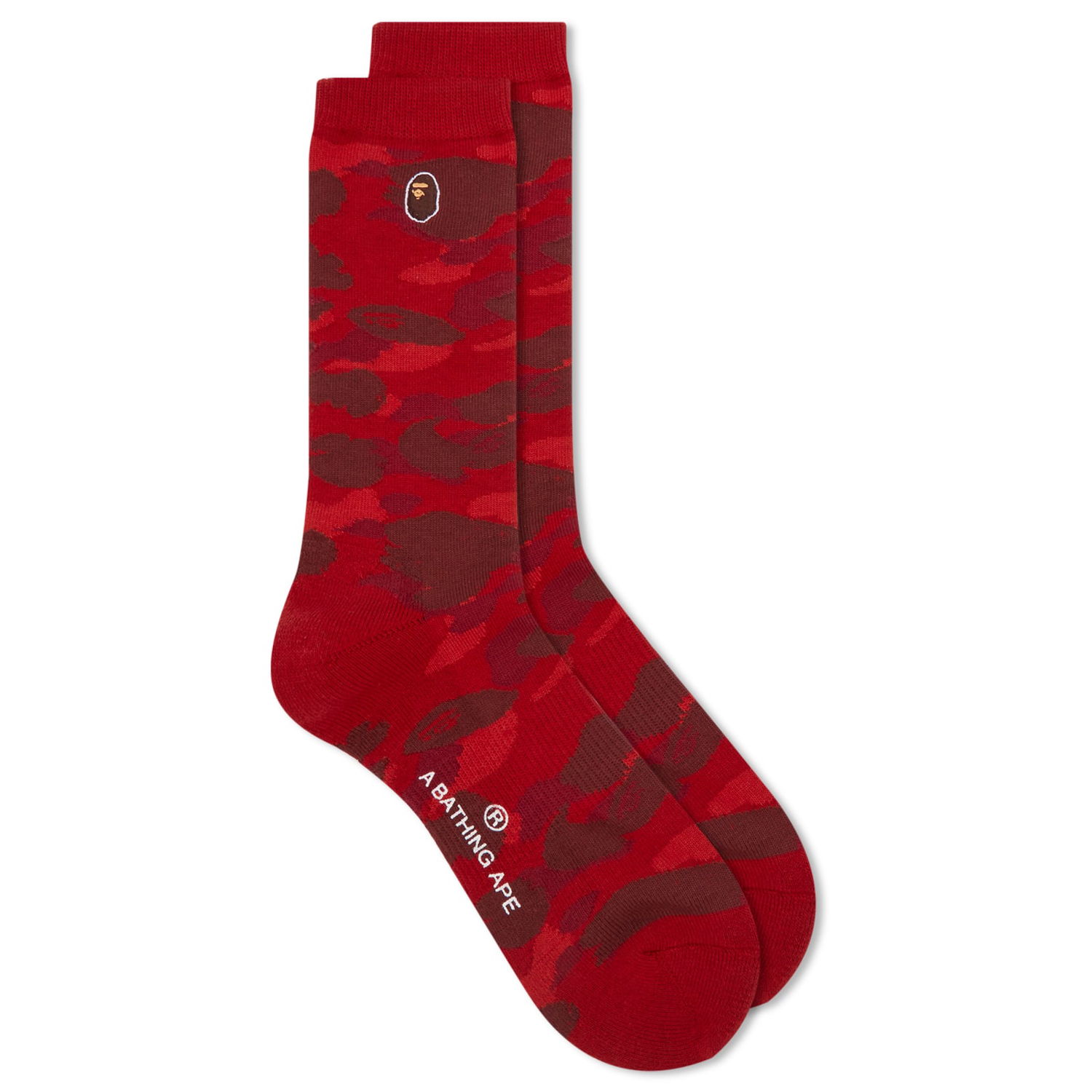 Ponožky BAPE A Bathing Ape Colour Camo One Point Socks Červená | 001SOK301003M-RED, 0