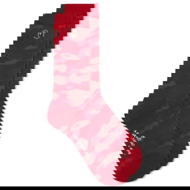 Ponožky BAPE A Bathing Ape Colour Camo One Point Socks Červená | 001SOK301003M-RED, 0