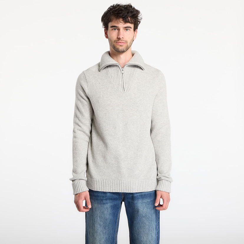 Sveter GAP Cashsoft Quarter-Zip Sweater Šedá | 800323-00