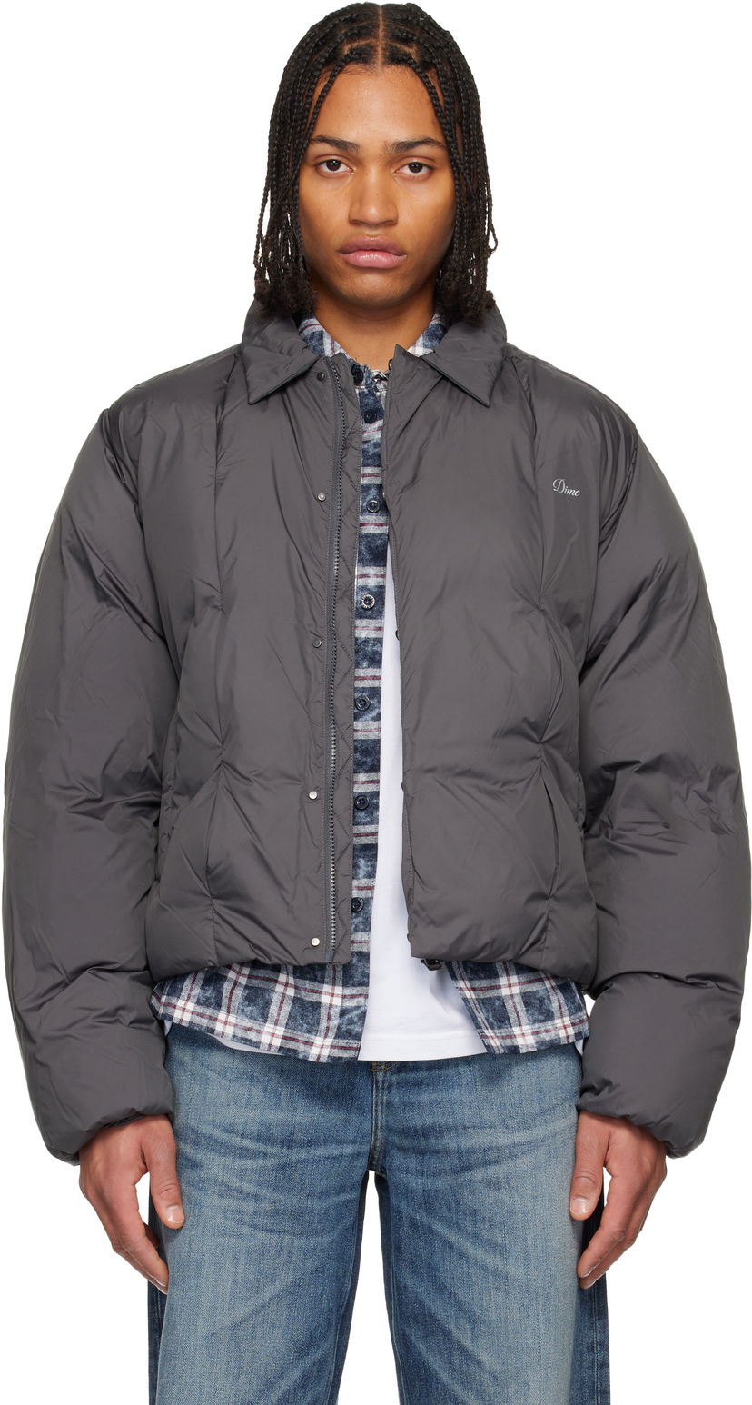 Prešívaná bunda Dime Pleated Puffer Jacket Šedá | DIMEHO252CHR