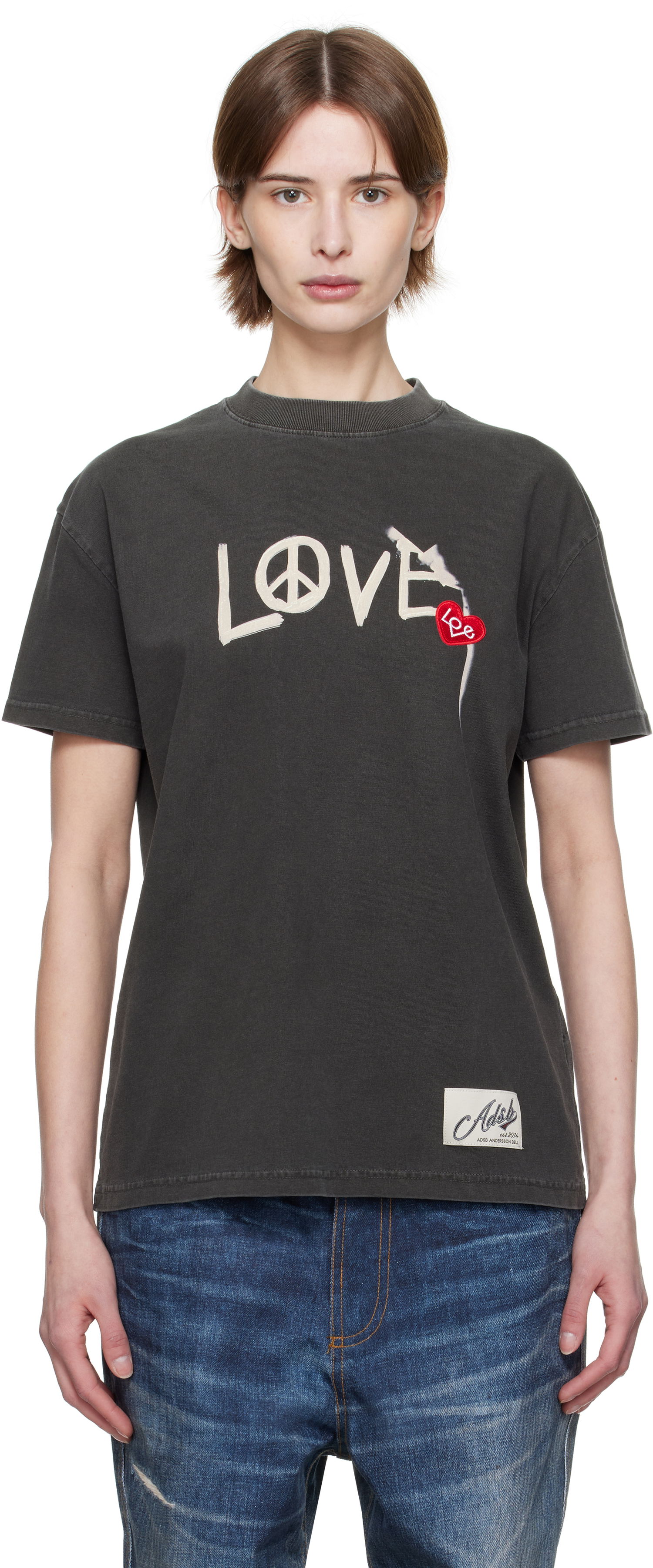 Tričko Andersson Bell Andersson Bell 'Love' Graphic Tee Šedá | atb1252u, 0