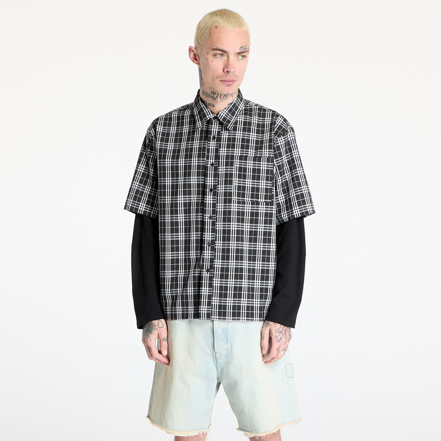 Košeľa Wasted Paris Wasted Paris M Yard Tartan Shirt Čierna | WP_000260, 0