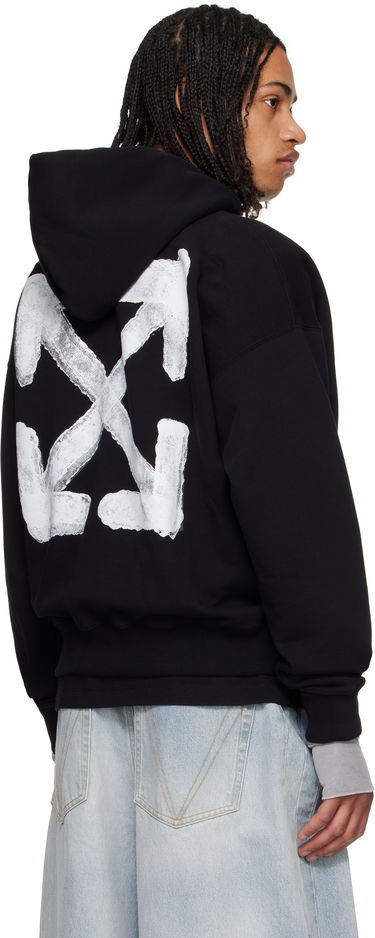 Mikina Off-White Off-White Spray Arrow Skate Hoodie Čierna | OMBB085S25FLE00I1001, 2
