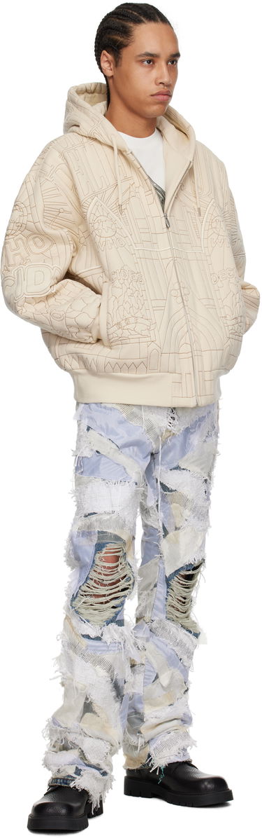 Mikina Who Decides War Who Decides War Cathedral Zip-Up Hoodie Béžová | 1110610019SS25, 3