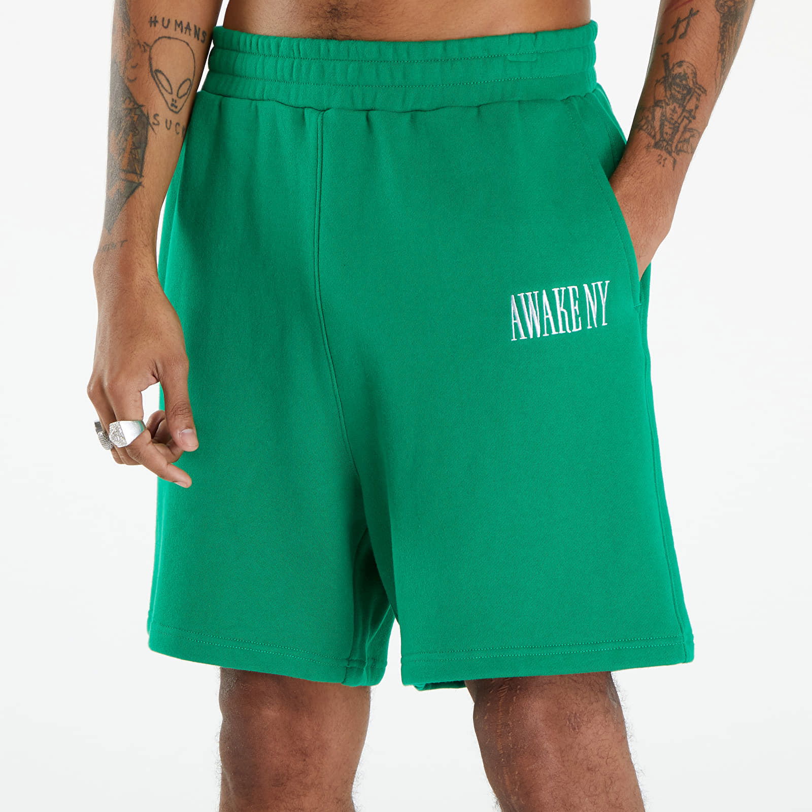 Spire Logo Embroidered Sweatshort Green