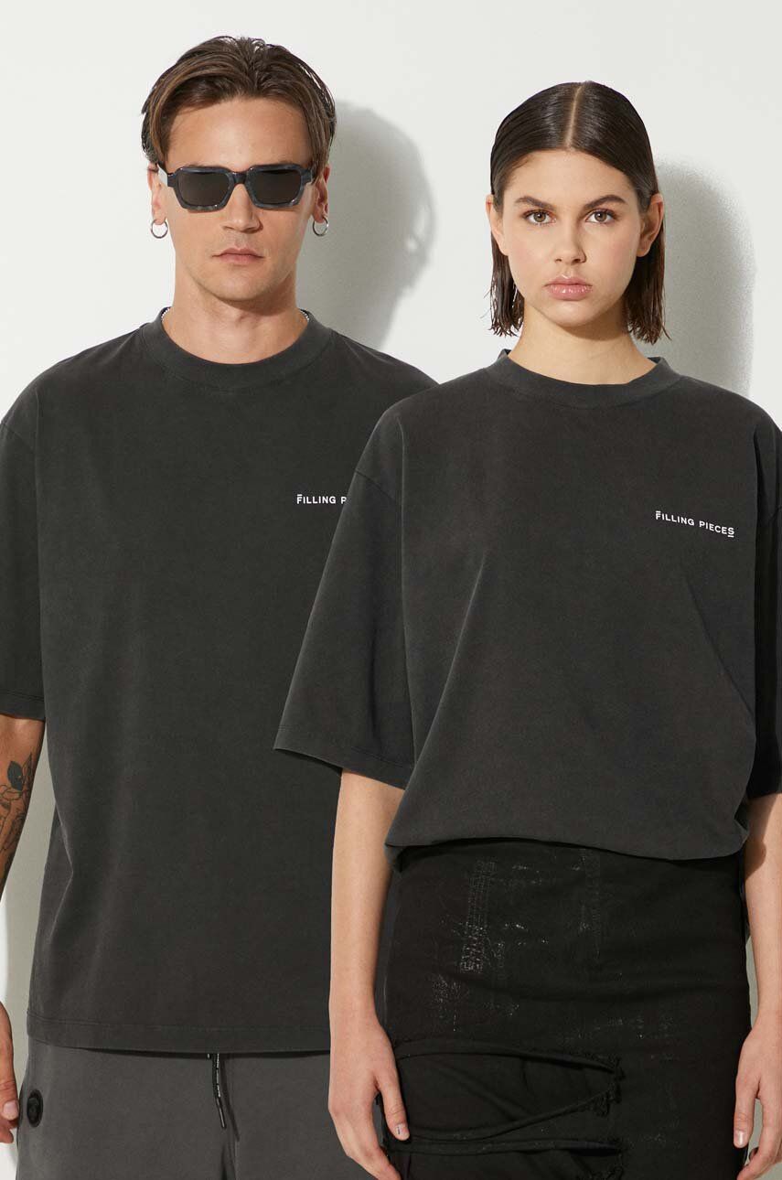 Tričko Filling Pieces T-Shirt Boxy Vintage Čierna | 74413780626, 0