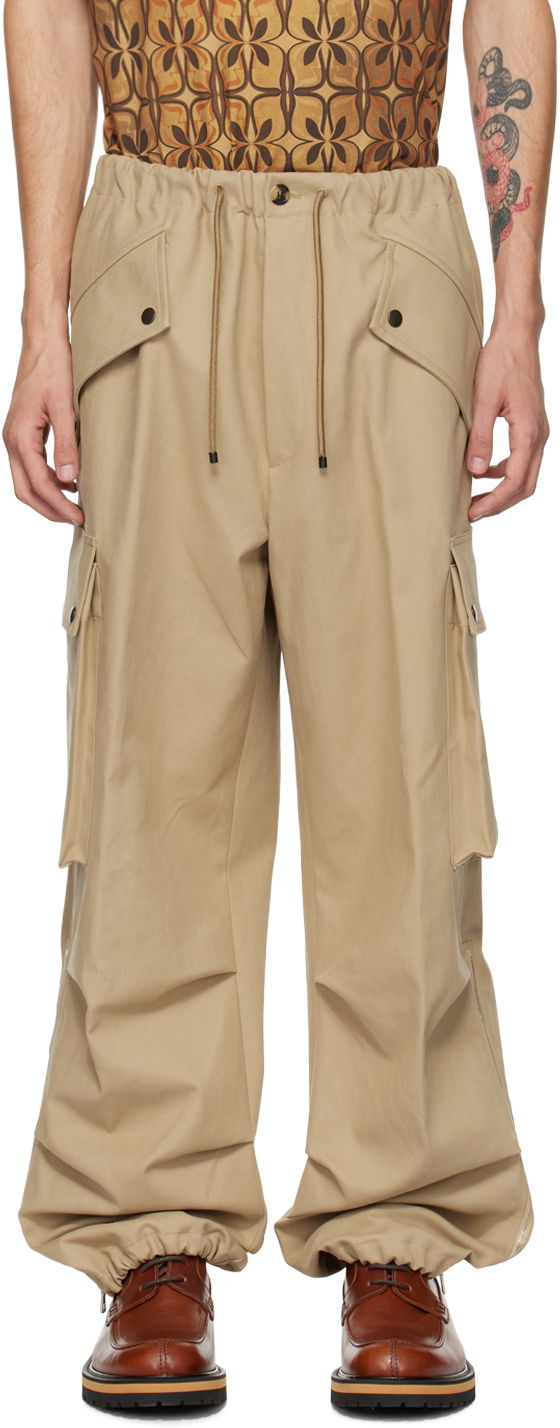 Tan Loose Cargo Pants