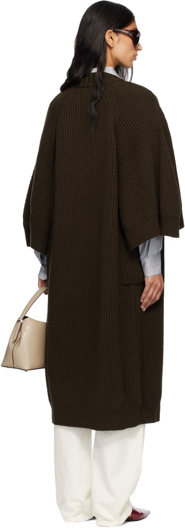 Sveter Max Mara Atollo Rib Knit Long Cardigan Hnedá | 2521346113600, 2