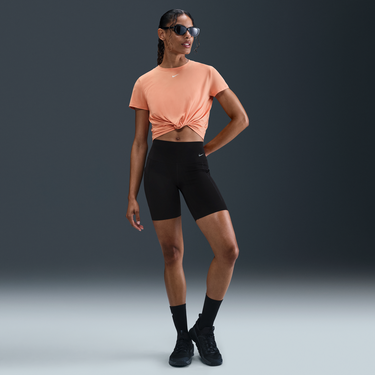 Crop Top Nike One Classic Dri-FIT Twist Short Sleeve T-Shirt Oranžová | IB9406-844, 2