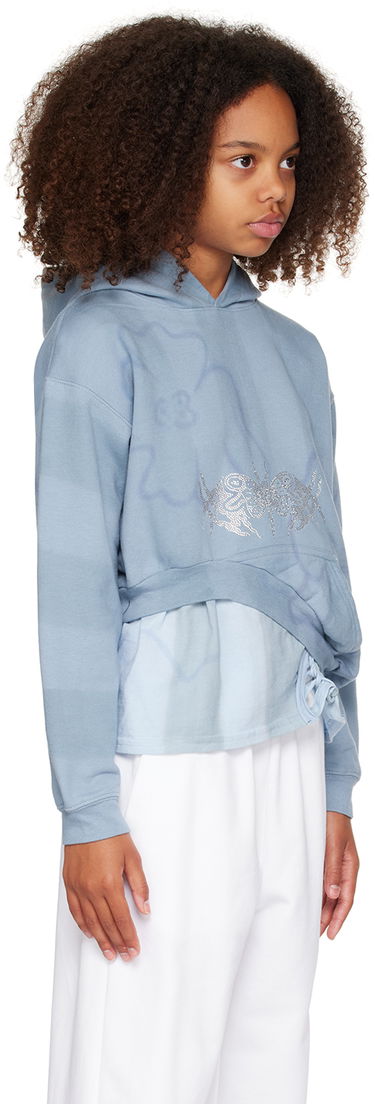 Mikina Collina Strada Collina Strada Wave Hem Hoodie Modrá | XX8510, 4