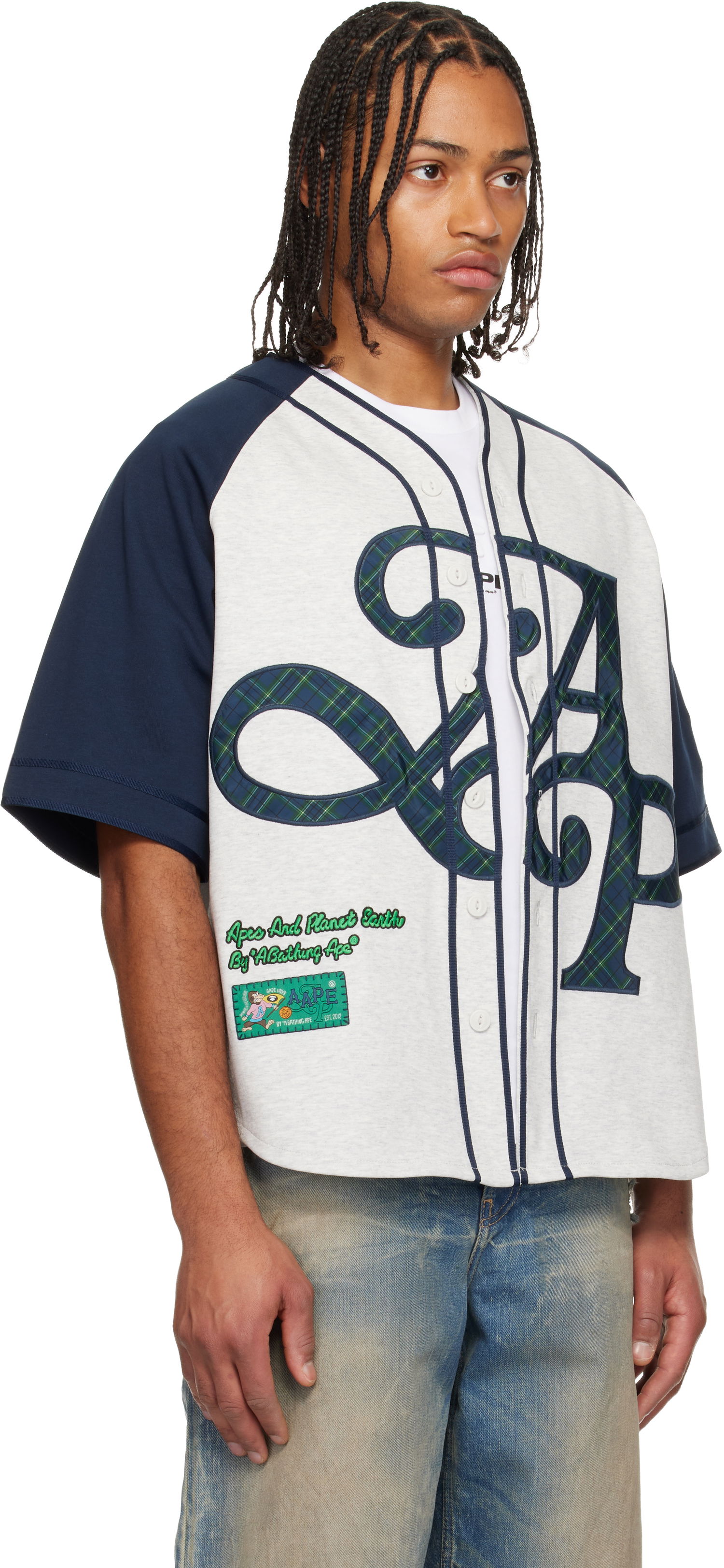 Košeľa AAPE by A Bathing Ape Fancy Plaid Script Baseball Shirt Rôznofarebný | AAPTEM1660XXNWH2, 1