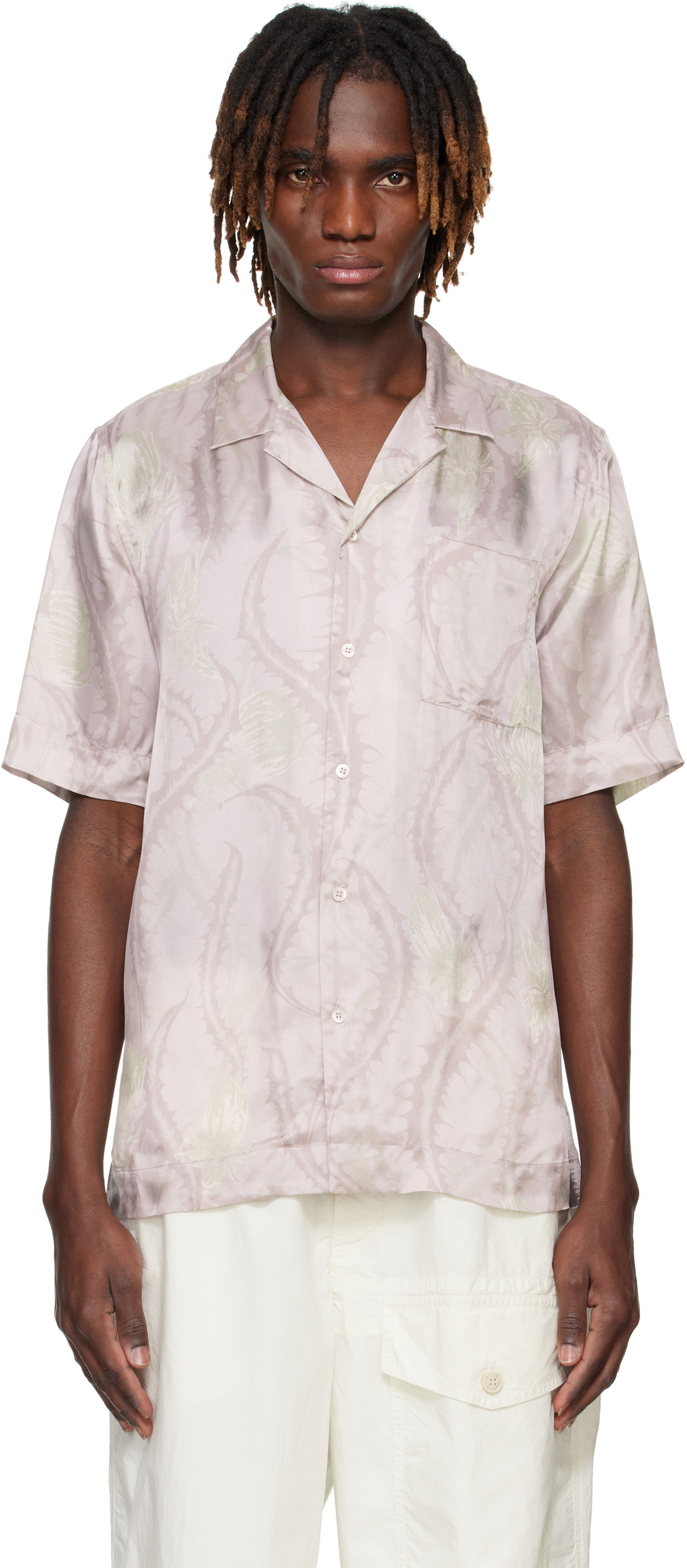 Košeľa Dries Van Noten Dries Van Noten Boxy Viscose Shirt Fialová | 251-020742-1001, 0