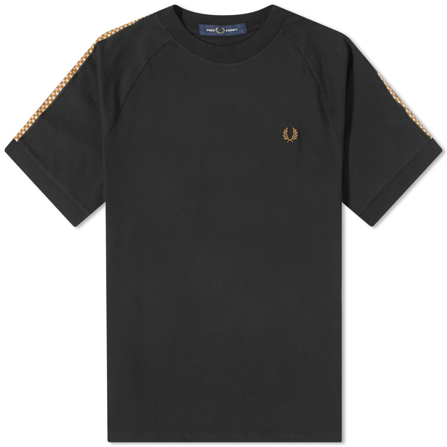 Tričko Fred Perry Chequerboard Tape T-Shirt Čierna | M6580-102, 0