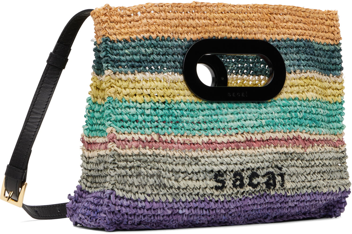 Tote bag sacai Sacai Raffia New Shopper Small Bag Rôznofarebný | S149-01, 1