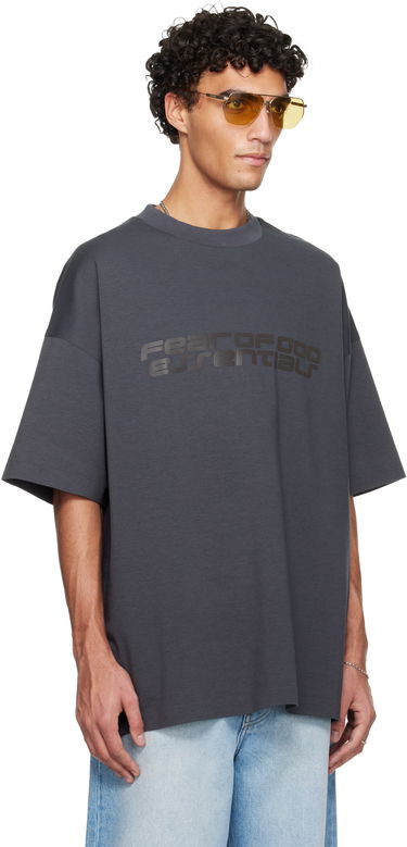 Tričko Fear of God Holiday 90s Oversized Graphic Crewneck Short Sleeve T-shirt Šedá | 125HO254502F, 1