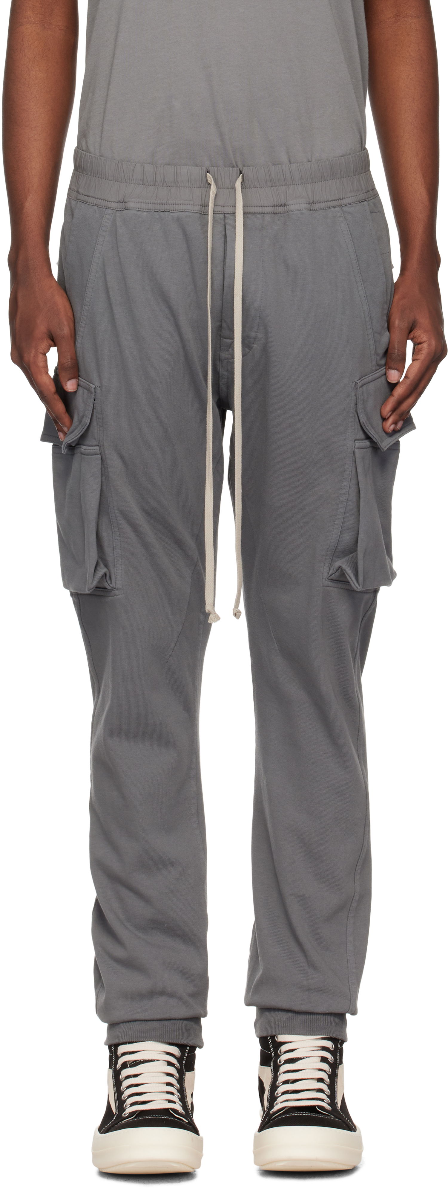 Cargo nohavice Rick Owens Cargo Pants Mastodon Cut Šedá | DU02D2386 RIG, 0