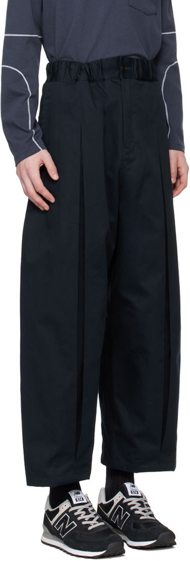 Nohavice sage NATION SAGE NATION Box Pleat Trousers Navy | S011, 1