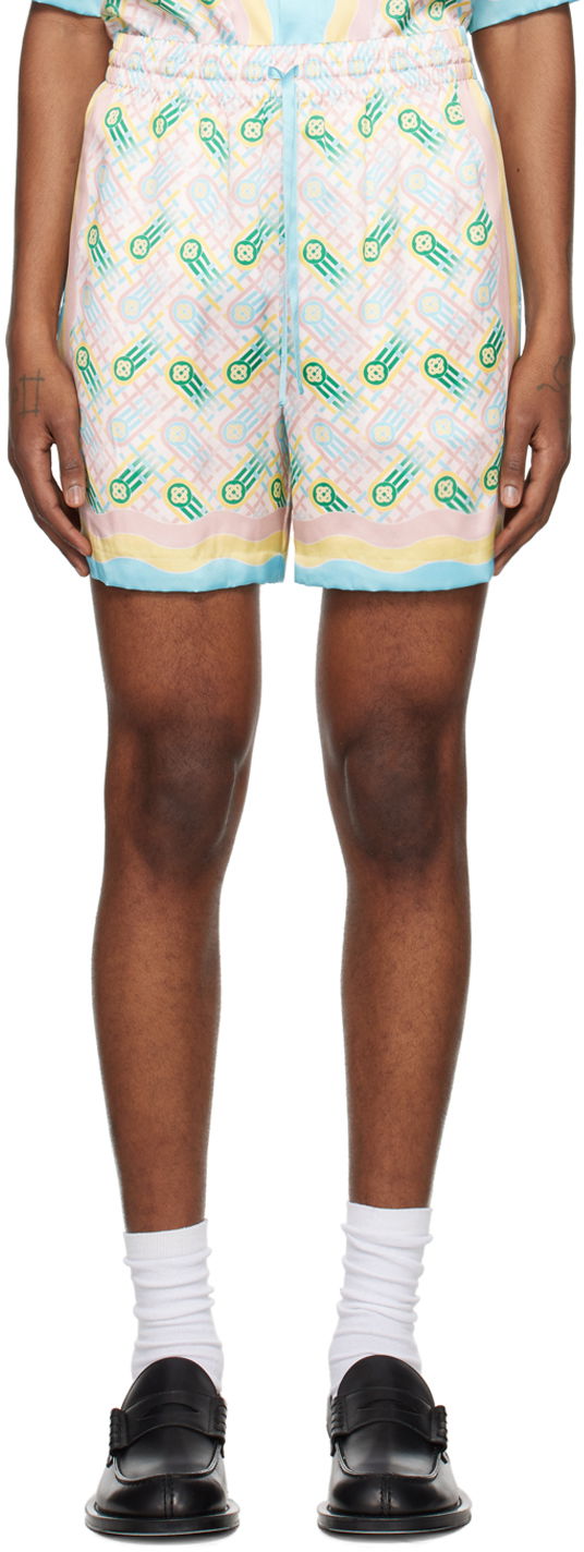 Šortky Casablanca Ping Pong Shorts Modrá | MPS24-TR-012-01