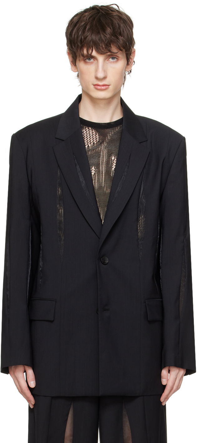 Kabáty Feng Chen Wang Feng Chen Wang Paneled Blazer Čierna | FMS17JK04, 0