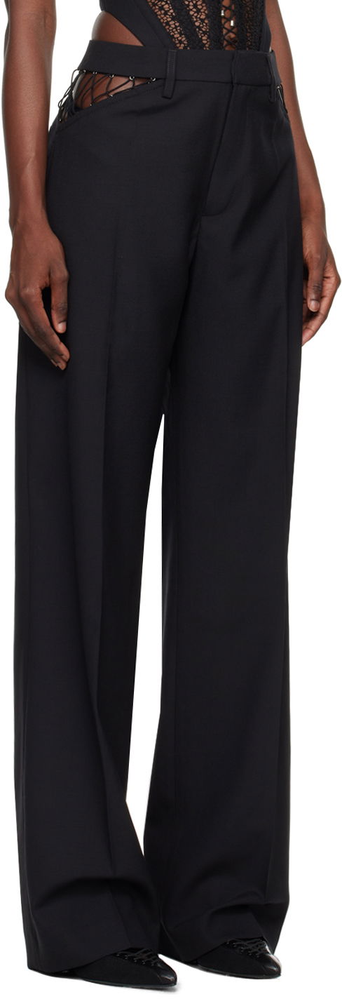 Nohavice Dion Lee Picot Detail High-Waisted Trousers Čierna | C2151P23, 1