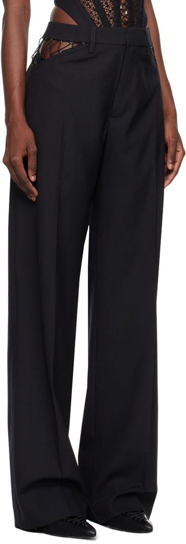 Nohavice Dion Lee Picot Detail High-Waisted Trousers Čierna | C2151P23, 1