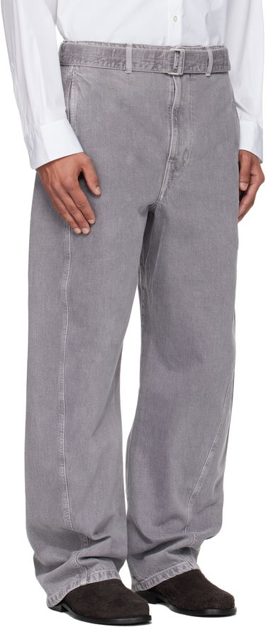 Džínsy LEMAIRE Lemaire Twisted Belted Jeans Šedá | PA326 LD1062, 1