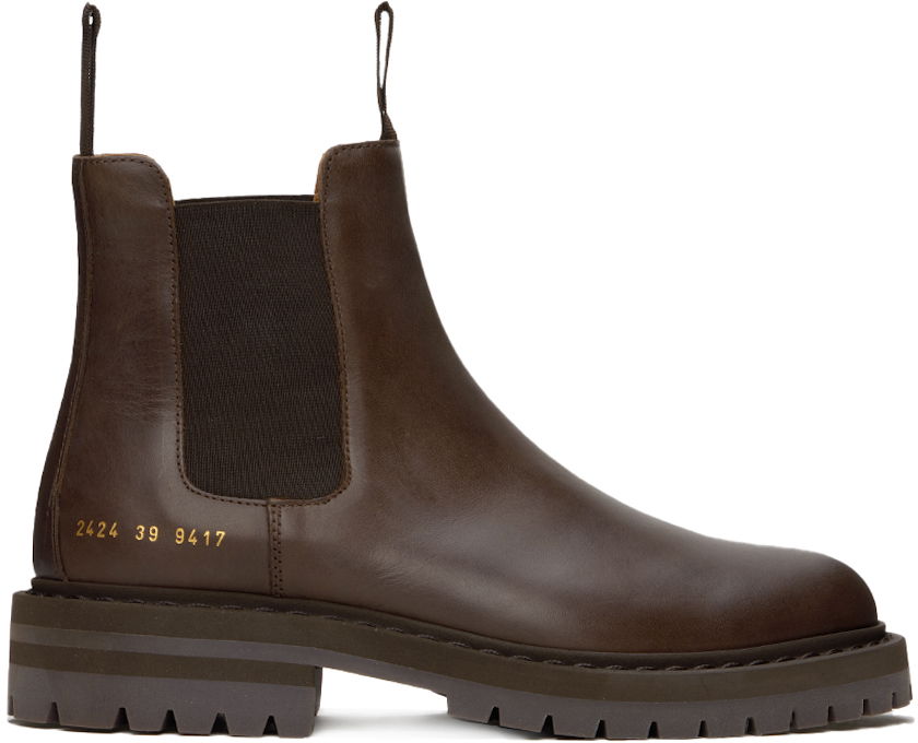 Oblečenie Common Projects Common Projects Leather Chelsea Boots Hnedá | ARTICLE 2424, 0