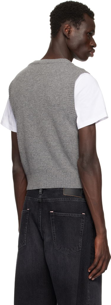 Sveter GANNI Ganni Graphic Knit Vest Šedá | K2308, 2