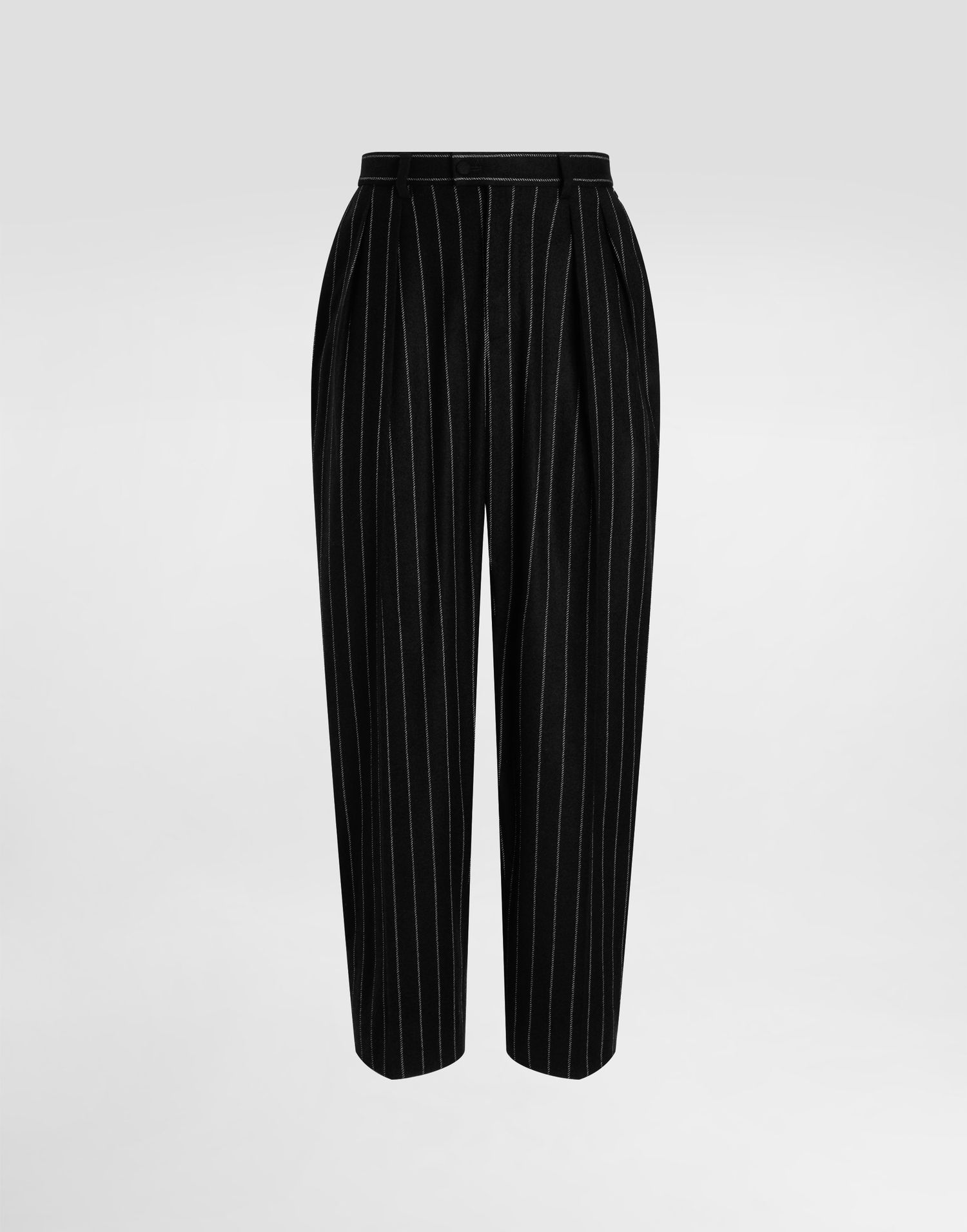 Nohavice Dolce & Gabbana Dolce & Gabbana Pinstripe Cropped Trousers Čierna | GP166TFRMD4S8051, 0