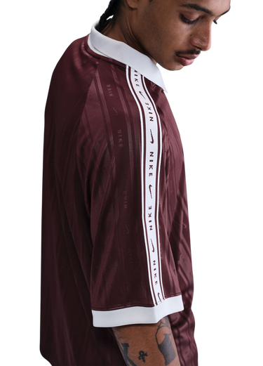 Polo tričko Nike Sportwear Vertical Stripe Polo Shirt with Taped Sleeves Vínová | ih4292-652, 1