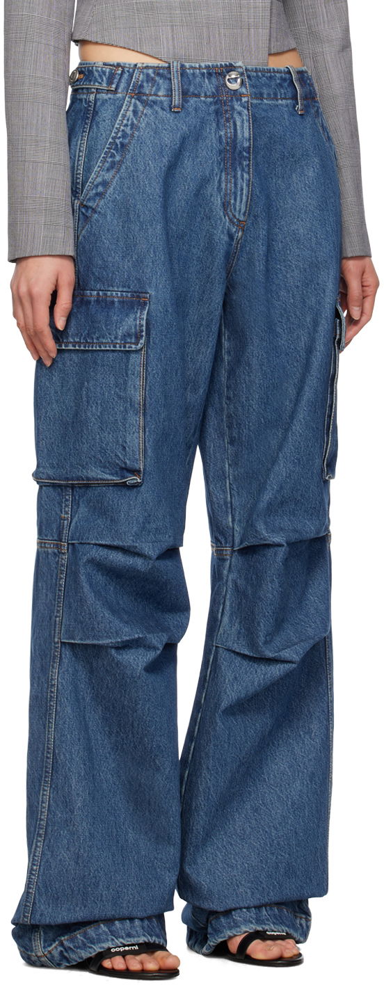 Cargo nohavice Coperni Coperni Wide Leg Cargo Denim Pants Modrá | COPP40252, 1
