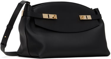 Kabelka FERRAGAMO Salvatore Ferragamo Hug Soft Crossbody Bag Čierna | 766676, 1
