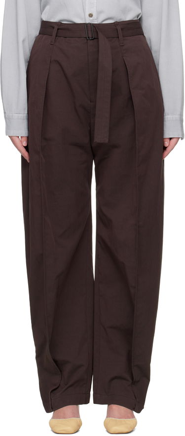 Nohavice LEMAIRE Lemaire Belted Volume Trousers Hnedá | PA1177 LF1228, 0