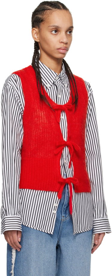 Sveter GANNI Ganni Tie String Vest Červená | K2344, 1