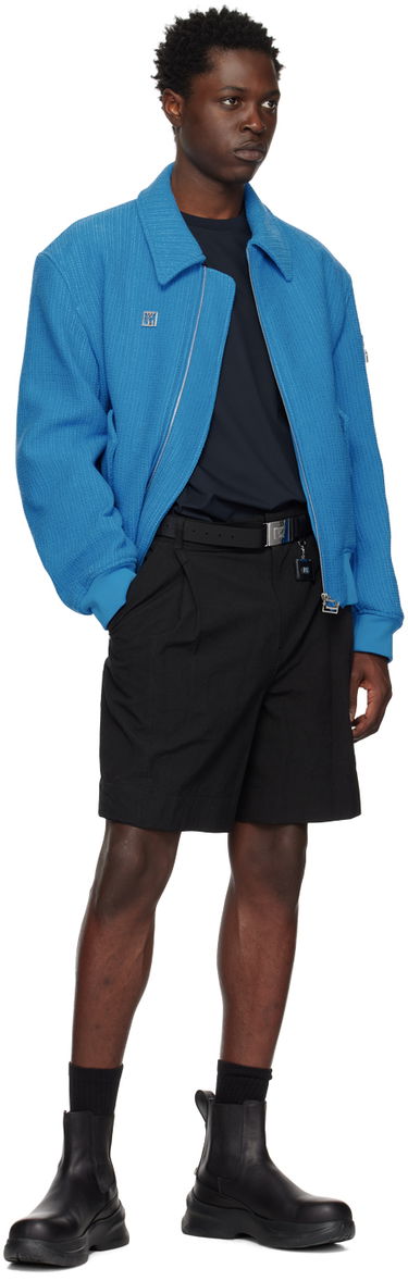 Šortky WOOYOUNGMI WOOYOUNGMI Men's Pleated Shorts Čierna | W231PT31, 4