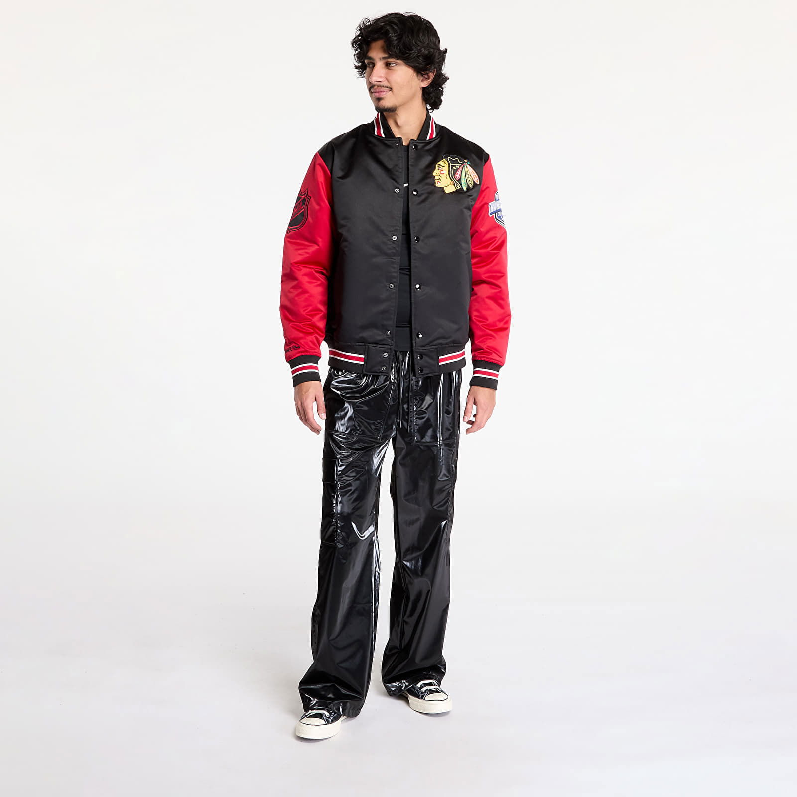 Primetime Heavyweight Satin Blackhawks Jacket