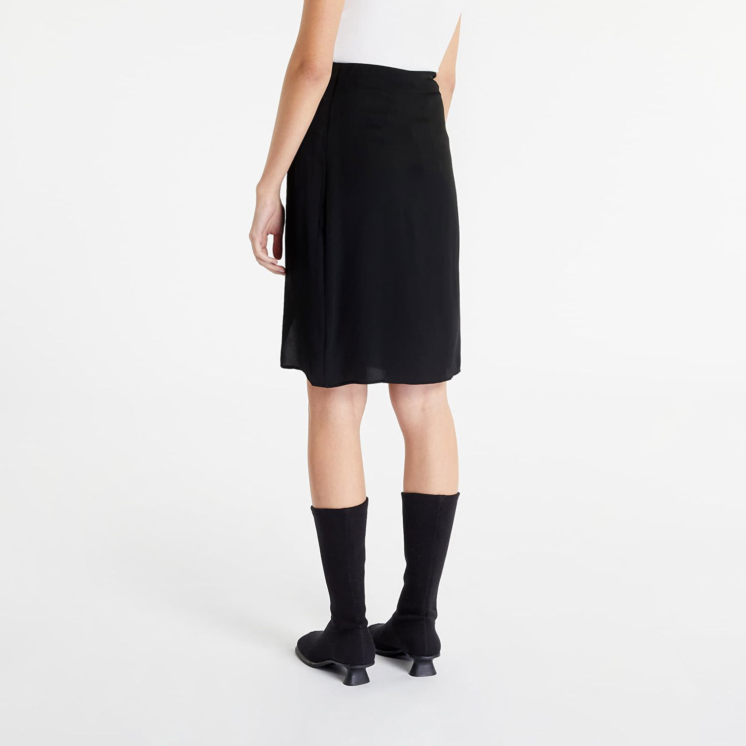 Sukňa CALVIN KLEIN Tie Detail Midi Skirt Čierna | J20J220796 BEH, 0