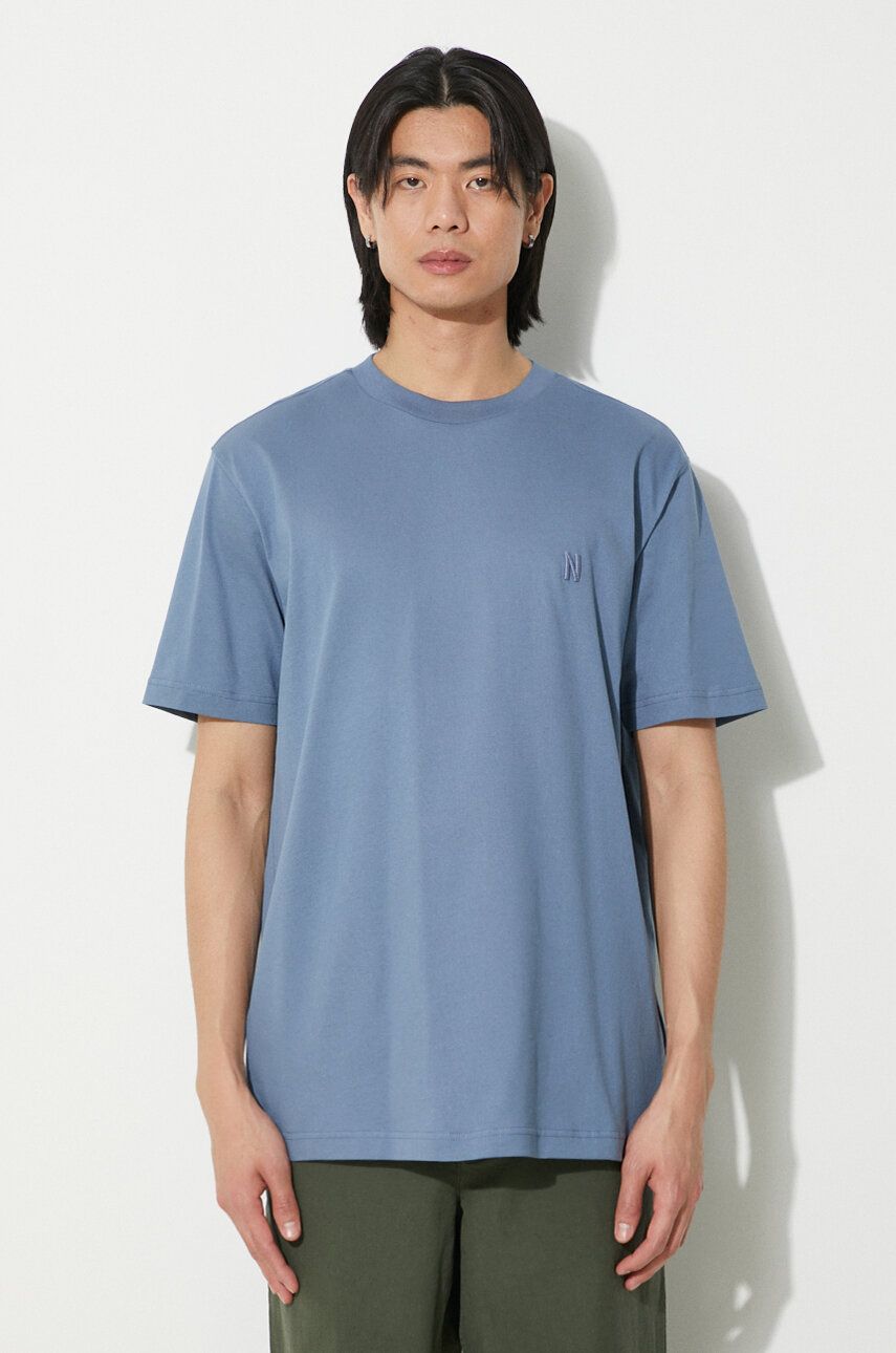 Tričko NORSE PROJECTS T-Shirt Johannes Modrá | N01.0643.7121, 0