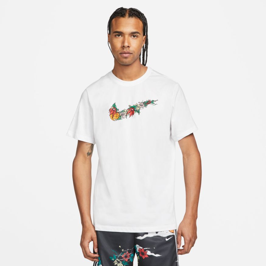 Tričko Nike Swoosh Basketball Tee Biela | DV1214-100, 0
