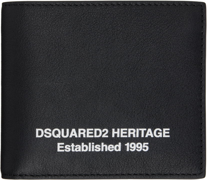 Peňaženka DSQUARED2 Dsquared2 Heritage Leather Wallet Čierna | WAM0075_12900001