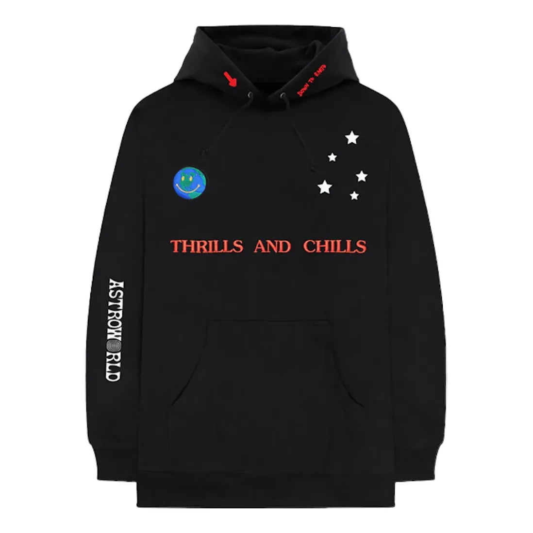 Mikina Cactus Jack by Travis Scott Travis Scott Astroworld Thrills and Chills Hoodie Čierna | 83665-107, 0