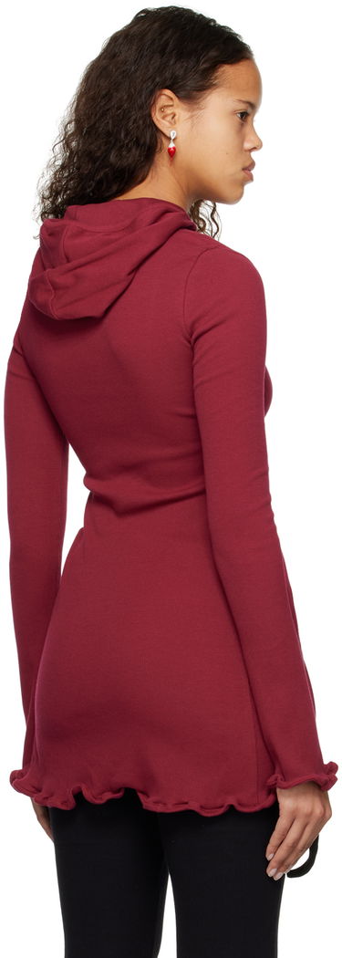 Sveter Ottolinger Ottolinger Lounge Rib Hoodie Vínová | 403504, 2