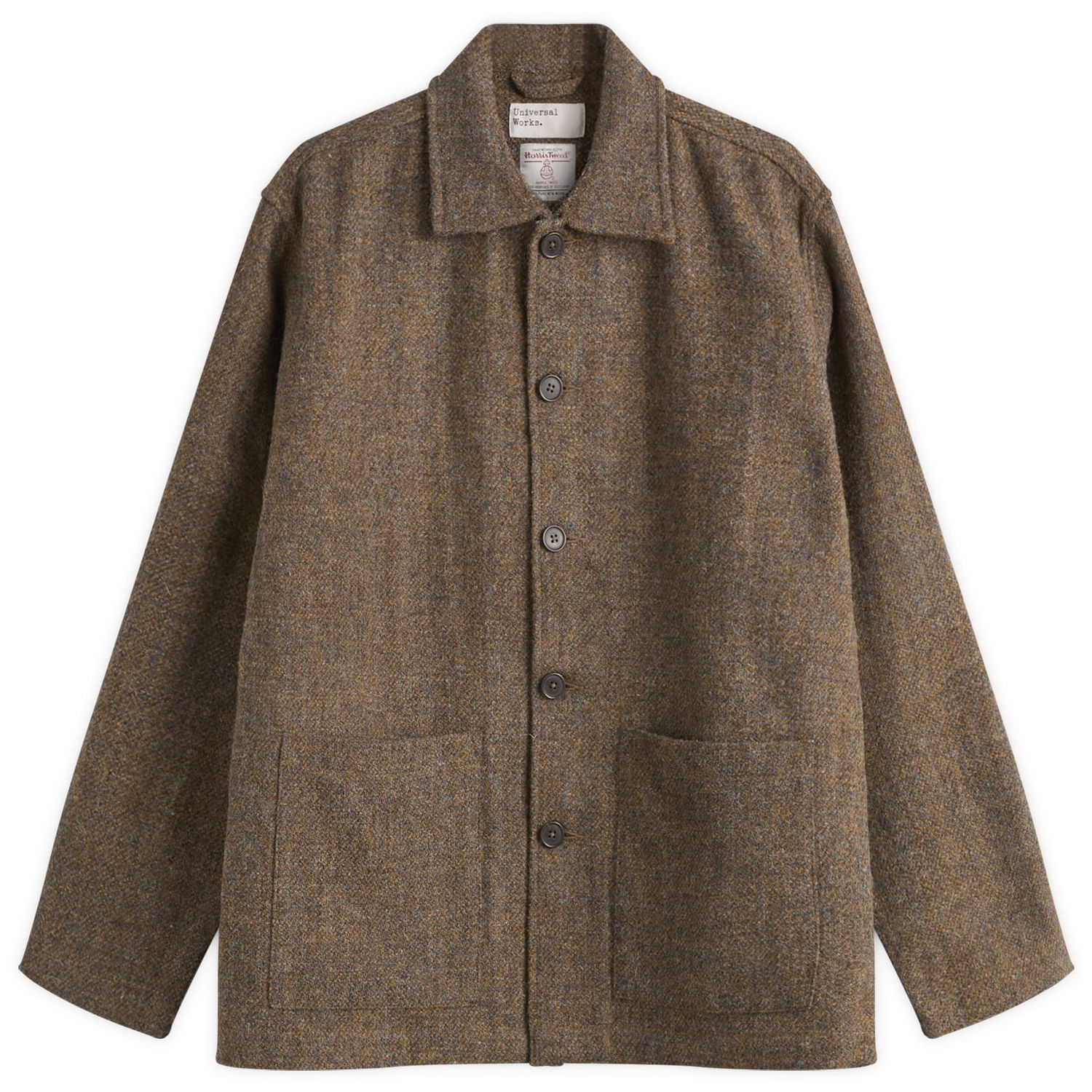 Bunda Universal Works Harris Tweed Plaid Easy Jacket Hnedá | 33157-GLD, 1